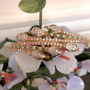 Vintage Emerald Topaz Stone Ladies Bracelet